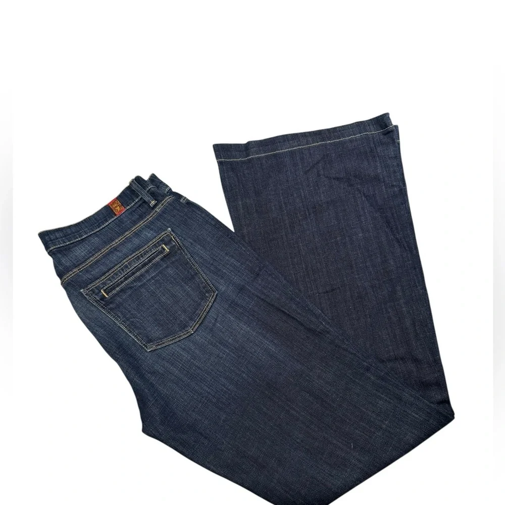7 FOR ALL MANKIND A Pocket Flare Button fly Jeans Women Size 28 VTG High -Rise - Picture 3 of 7